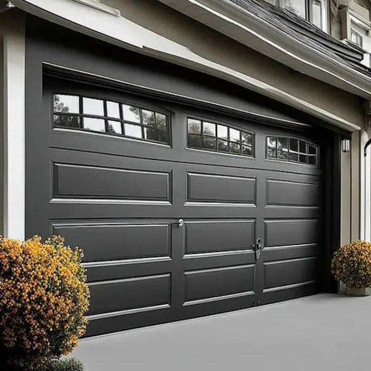 Modern rostfritt stål garageport